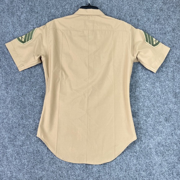 US Military Mens 15.5 Khaki Valor Collection Short Sleeve Uniform Shirt Tactical - Picture 2 of 9